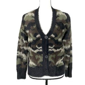 Bella Dahl Camo Cardigan Sweater, Size XS (Fits 4-6)